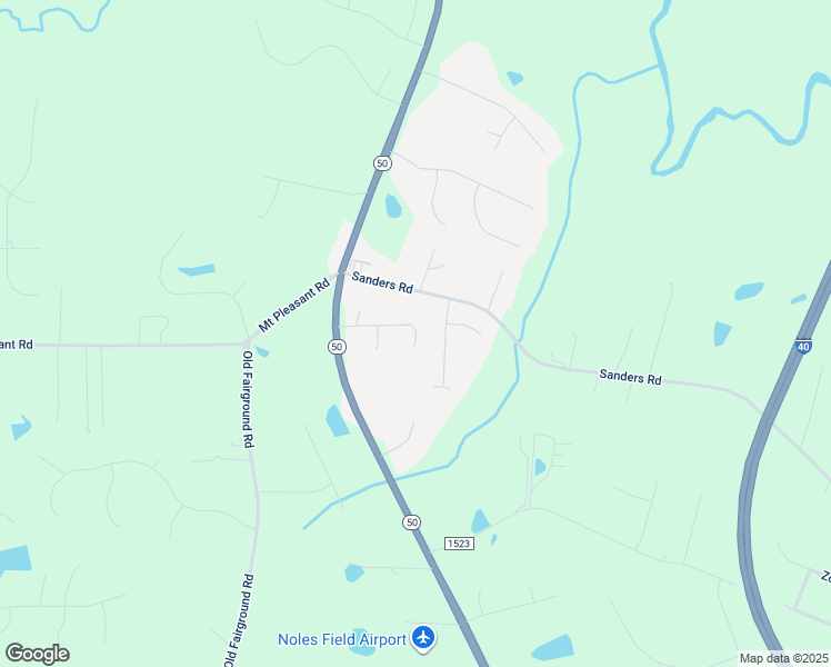 map of restaurants, bars, coffee shops, grocery stores, and more near 181 Windy Drive in Johnston County