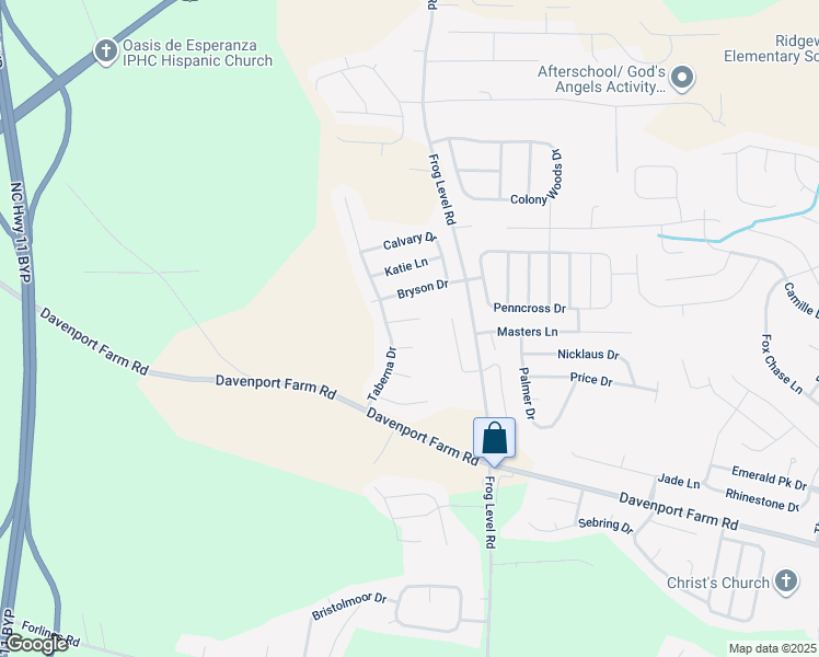 map of restaurants, bars, coffee shops, grocery stores, and more near 1113 Bert Court in Greenville