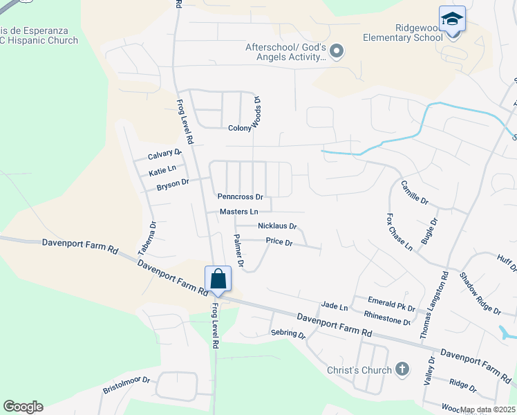 map of restaurants, bars, coffee shops, grocery stores, and more near 3733 Tifgreen Drive in Greenville
