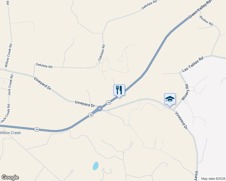 map of restaurants, bars, coffee shops, grocery stores, and more near 3750 California 46 in Templeton