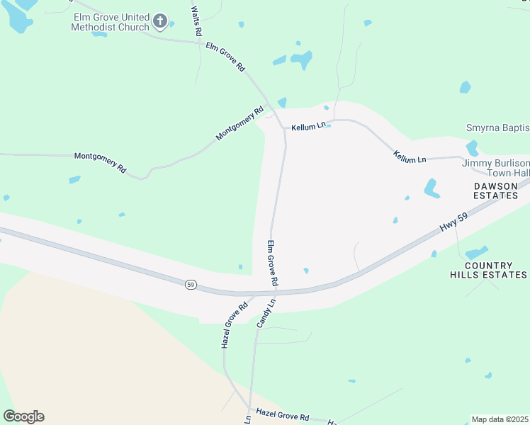 map of restaurants, bars, coffee shops, grocery stores, and more near 271 Elm Grove Road in Burlison