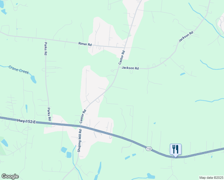 map of restaurants, bars, coffee shops, grocery stores, and more near 9485 Castor Road in Salisbury