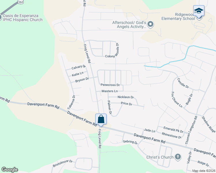 map of restaurants, bars, coffee shops, grocery stores, and more near 3533 Palmetto Drive in Greenville