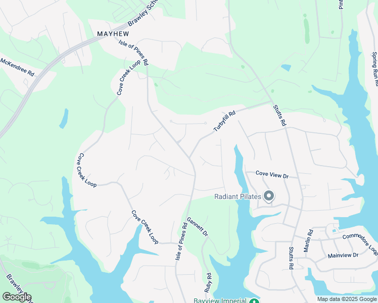 map of restaurants, bars, coffee shops, grocery stores, and more near Turbyfill Road in Mooresville