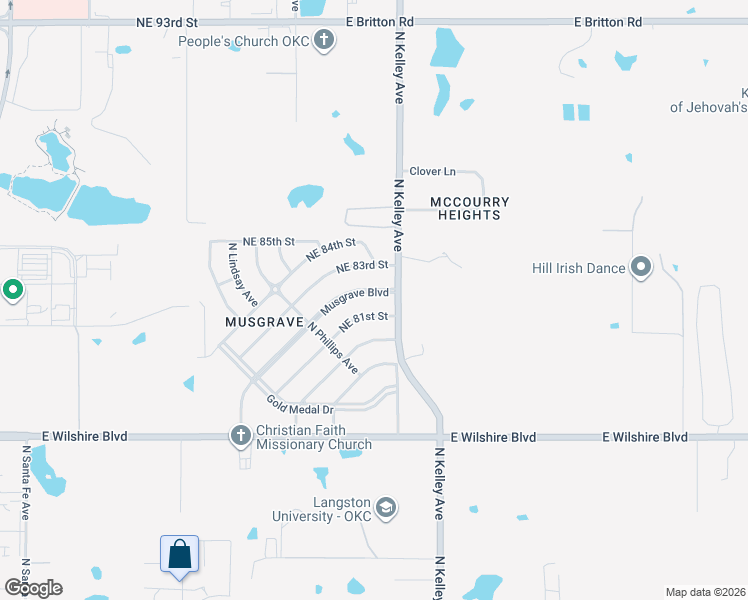 map of restaurants, bars, coffee shops, grocery stores, and more near 916 Musgrave Boulevard in Oklahoma City