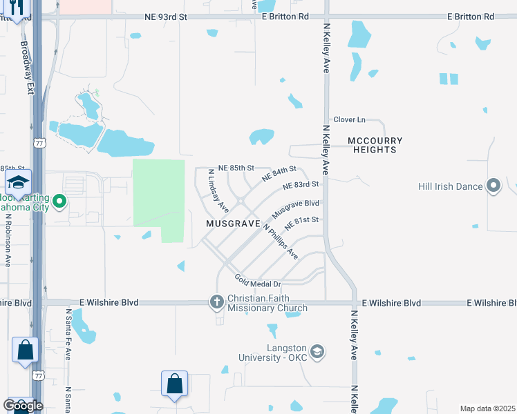 map of restaurants, bars, coffee shops, grocery stores, and more near 808 Northeast 83rd Street in Oklahoma City