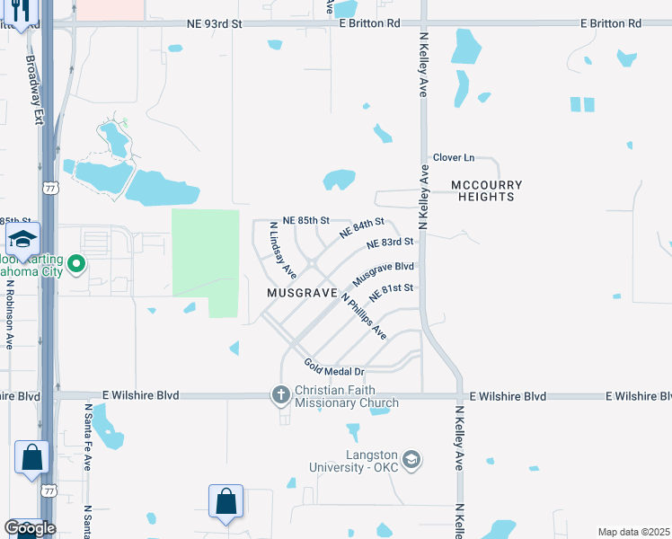 map of restaurants, bars, coffee shops, grocery stores, and more near 809 Northeast 83rd Street in Oklahoma City