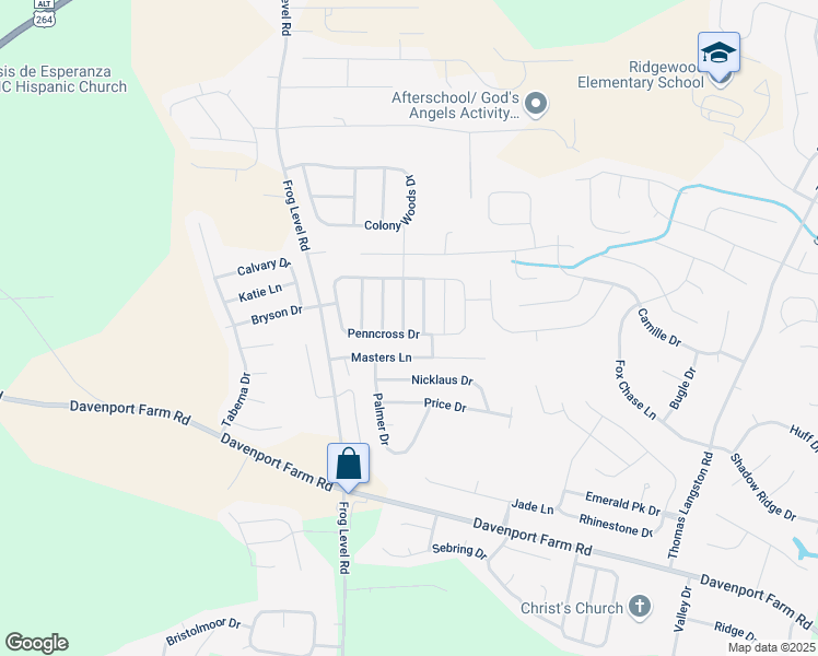 map of restaurants, bars, coffee shops, grocery stores, and more near 3733 Tifgreen Drive in Greenville
