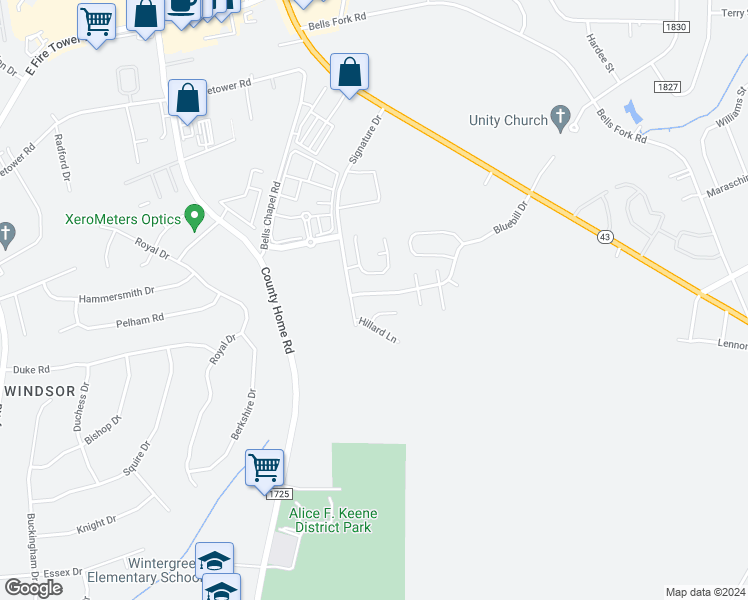 map of restaurants, bars, coffee shops, grocery stores, and more near 4012 Bluebill Drive in Greenville