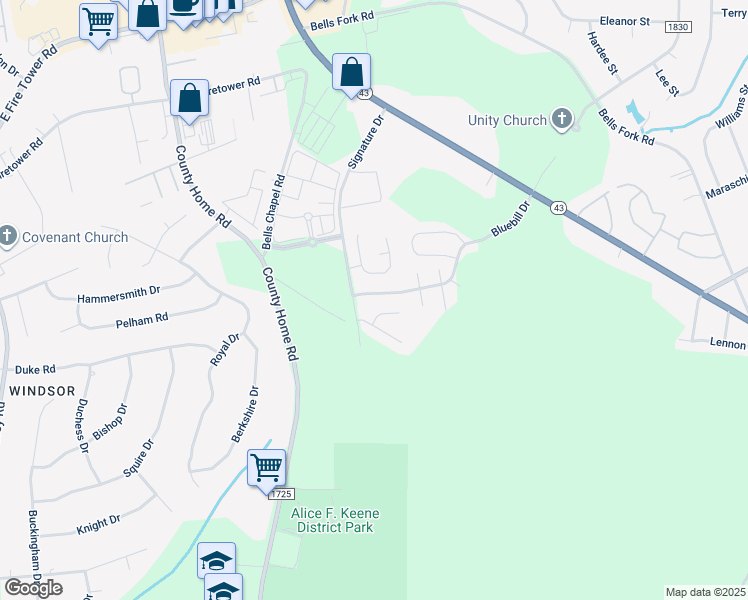 map of restaurants, bars, coffee shops, grocery stores, and more near 4012 Bluebill Drive in Greenville