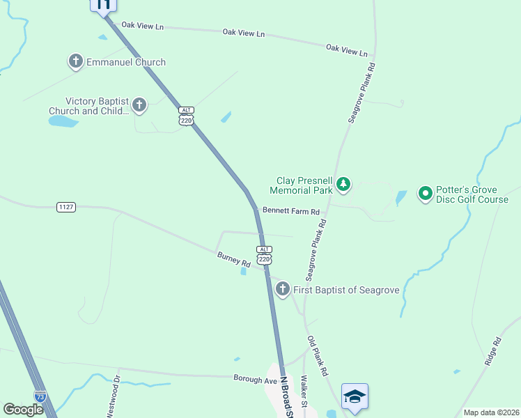 map of restaurants, bars, coffee shops, grocery stores, and more near 7606 U.S. 220 Alternate in Asheboro