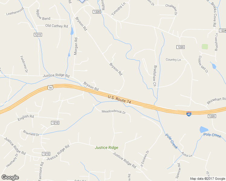 map of restaurants, bars, coffee shops, grocery stores, and more near 531 Bryson Road in Candler