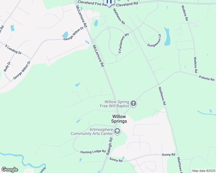map of restaurants, bars, coffee shops, grocery stores, and more near 1074 McLemore Road in Clayton