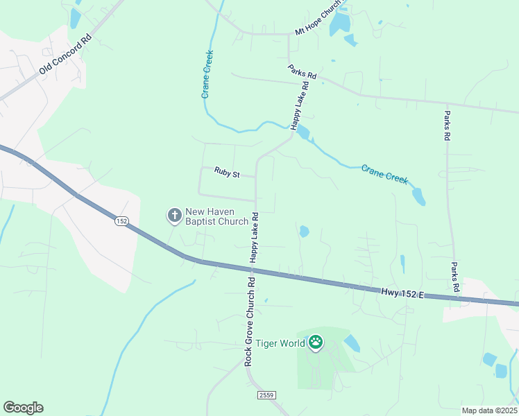 map of restaurants, bars, coffee shops, grocery stores, and more near 225 Happy Lake Road in Rockwell
