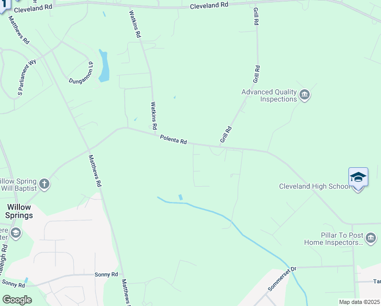 map of restaurants, bars, coffee shops, grocery stores, and more near 44 Stephens Timberline View in Clayton