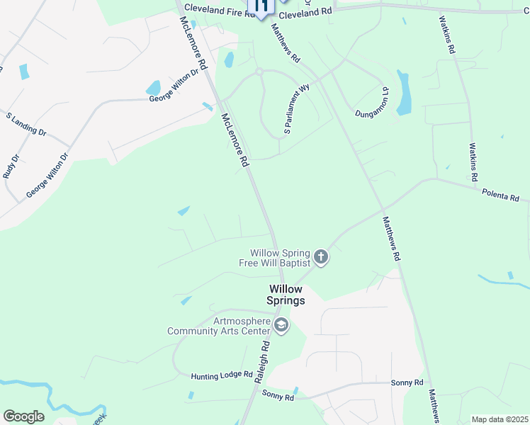 map of restaurants, bars, coffee shops, grocery stores, and more near 1074 McLemore Road in Clayton