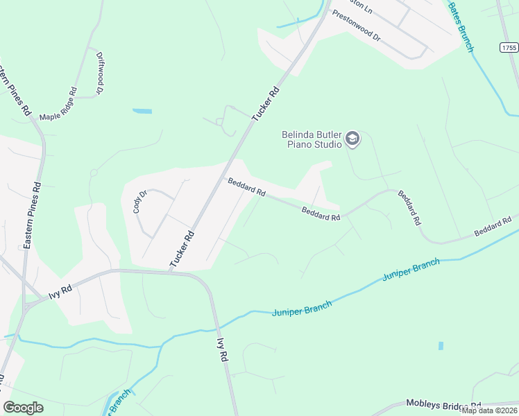 map of restaurants, bars, coffee shops, grocery stores, and more near 2662 Beddard Road in Grimesland