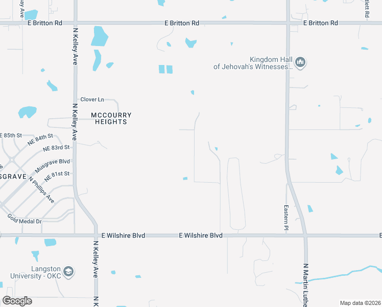 map of restaurants, bars, coffee shops, grocery stores, and more near 8400 Ridgeway Road in Oklahoma City