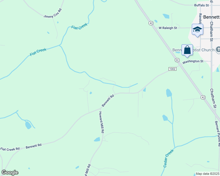 map of restaurants, bars, coffee shops, grocery stores, and more near 6885 Dewitt Country Lane in Bennett