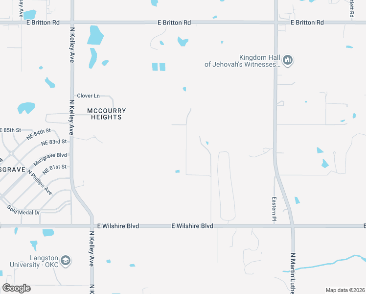 map of restaurants, bars, coffee shops, grocery stores, and more near 8400 Ridgeway Road in Oklahoma City