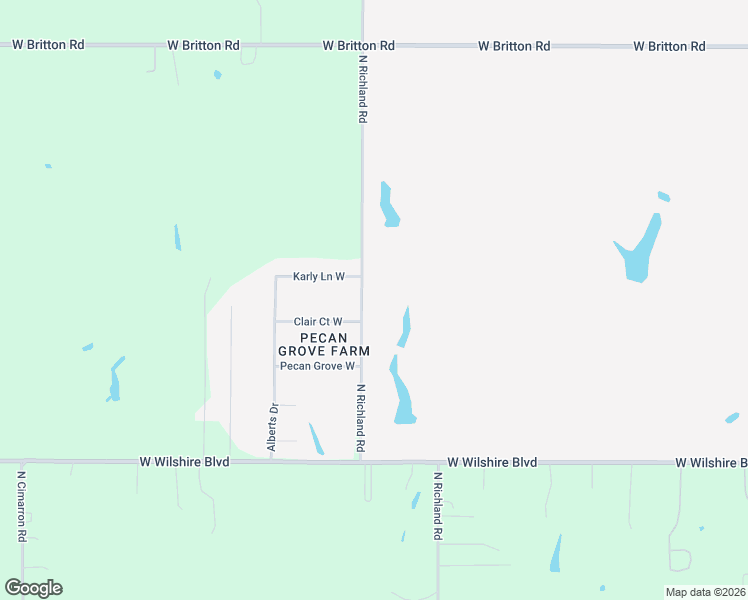 map of restaurants, bars, coffee shops, grocery stores, and more near 8512 North Richland Road in Yukon