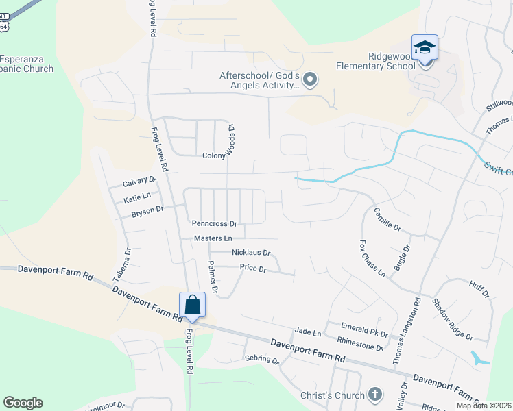 map of restaurants, bars, coffee shops, grocery stores, and more near 3908 Pensacola Drive in Greenville