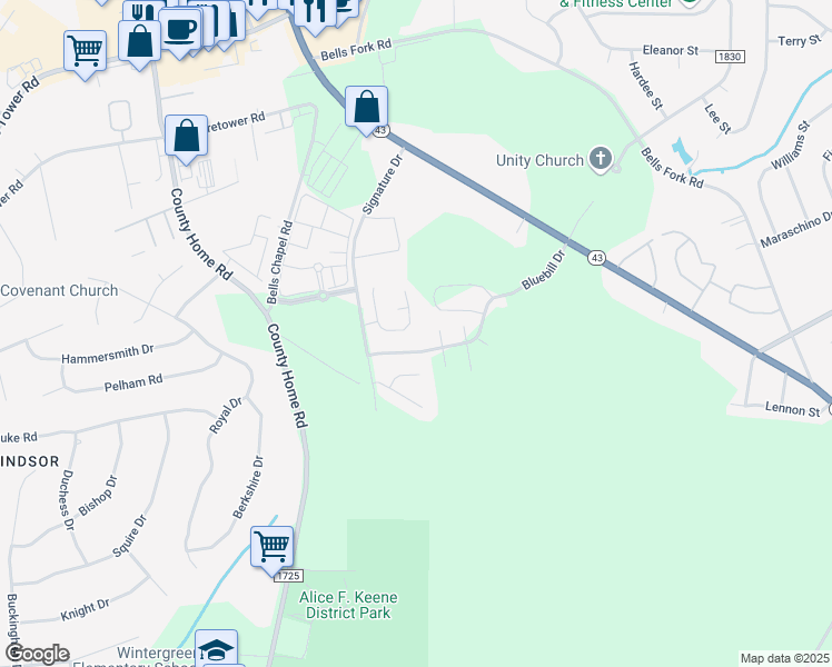map of restaurants, bars, coffee shops, grocery stores, and more near 2328 Chavis Drive in Greenville