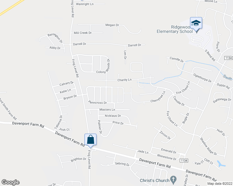 map of restaurants, bars, coffee shops, grocery stores, and more near 3908 Pensacola Drive in Greenville