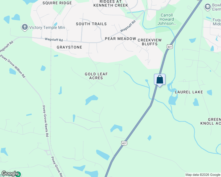 map of restaurants, bars, coffee shops, grocery stores, and more near 512 Old Gold Place in Fuquay-Varina