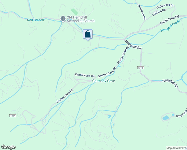 map of restaurants, bars, coffee shops, grocery stores, and more near 70 Candlewood Circle in Waynesville
