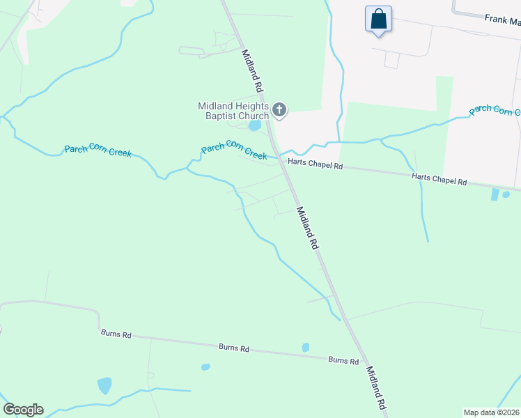 map of restaurants, bars, coffee shops, grocery stores, and more near 2697 Midland Road in Shelbyville