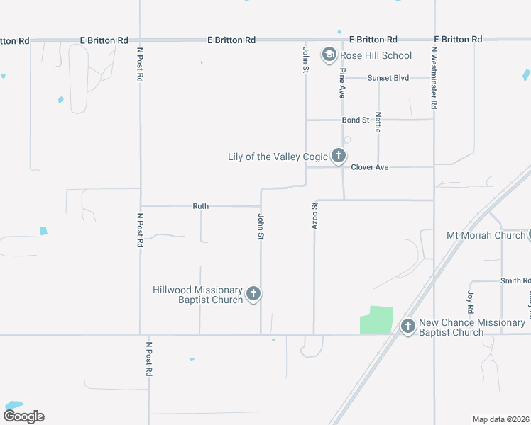 map of restaurants, bars, coffee shops, grocery stores, and more near 8308 John Street in Spencer