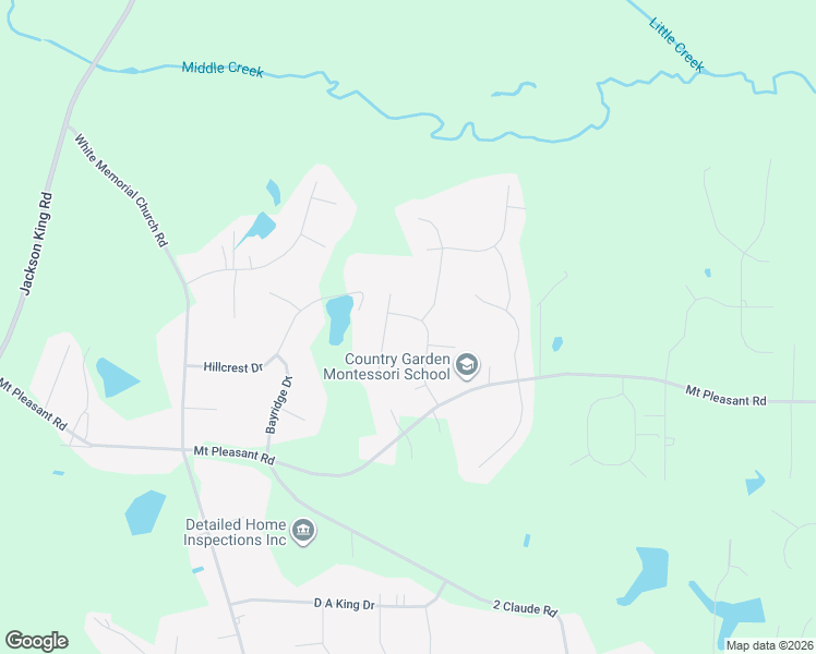 map of restaurants, bars, coffee shops, grocery stores, and more near 223 Autumn Woods Lane in Johnston County