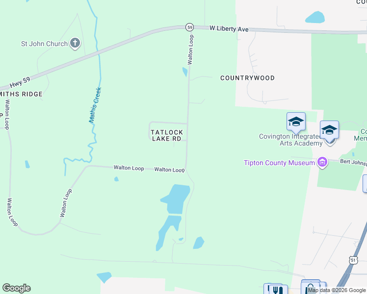 map of restaurants, bars, coffee shops, grocery stores, and more near 579 Walton Loop in Covington