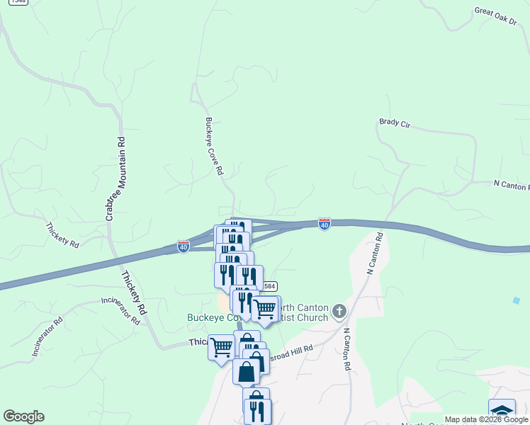 map of restaurants, bars, coffee shops, grocery stores, and more near 171 Willis Road in Canton