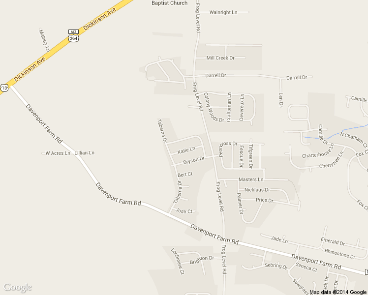 map of restaurants, bars, coffee shops, grocery stores, and more near 1120 Katie Lane in Greenville