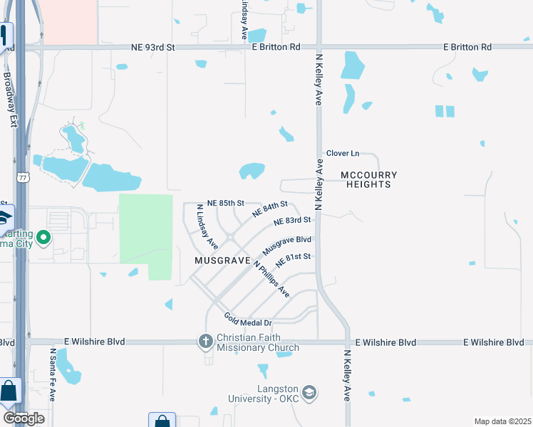 map of restaurants, bars, coffee shops, grocery stores, and more near 904 Northeast 84th Street in Oklahoma City