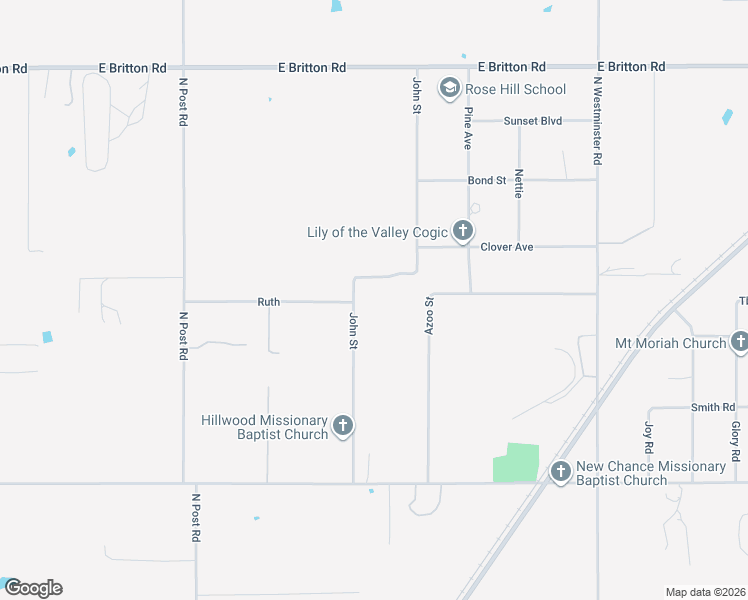 map of restaurants, bars, coffee shops, grocery stores, and more near 8308 John Street in Spencer