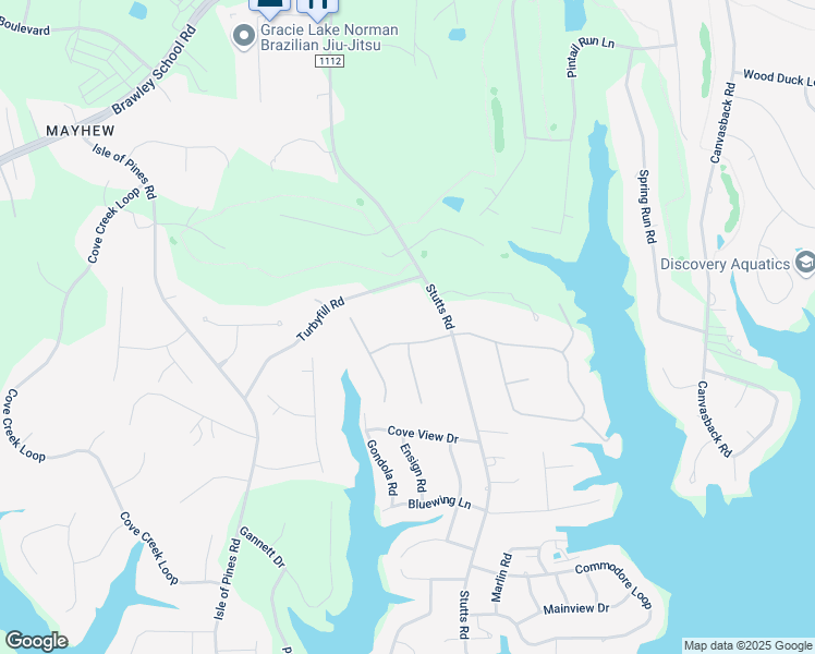 map of restaurants, bars, coffee shops, grocery stores, and more near 122 Poinsettia Lane in Mooresville