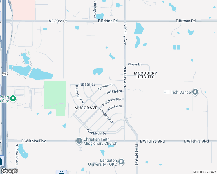 map of restaurants, bars, coffee shops, grocery stores, and more near 920 Northeast 84th Street in Oklahoma City