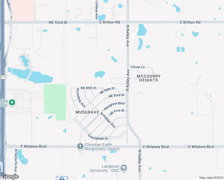 map of restaurants, bars, coffee shops, grocery stores, and more near 924 Northeast 84th Street in Oklahoma City