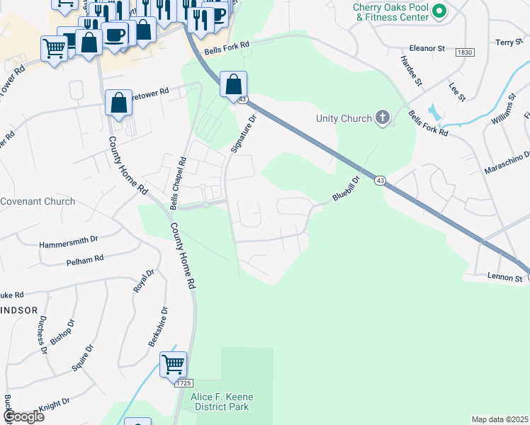 map of restaurants, bars, coffee shops, grocery stores, and more near 2344 Chavis Drive in Greenville