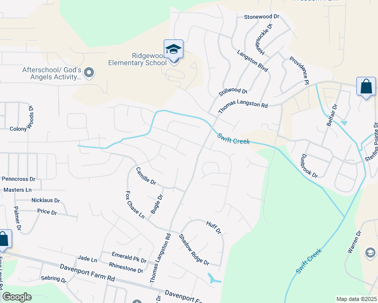 map of restaurants, bars, coffee shops, grocery stores, and more near 612 Southbridge Court in Greenville