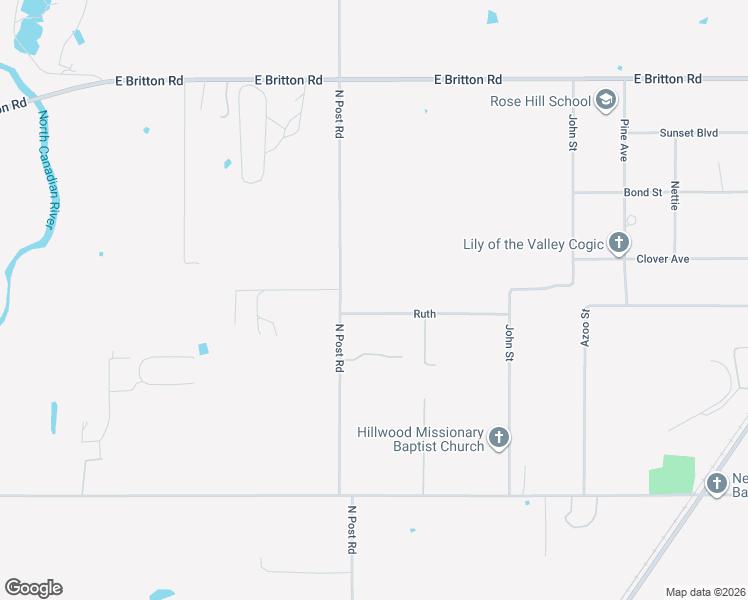 map of restaurants, bars, coffee shops, grocery stores, and more near 10101 Ruth in Spencer