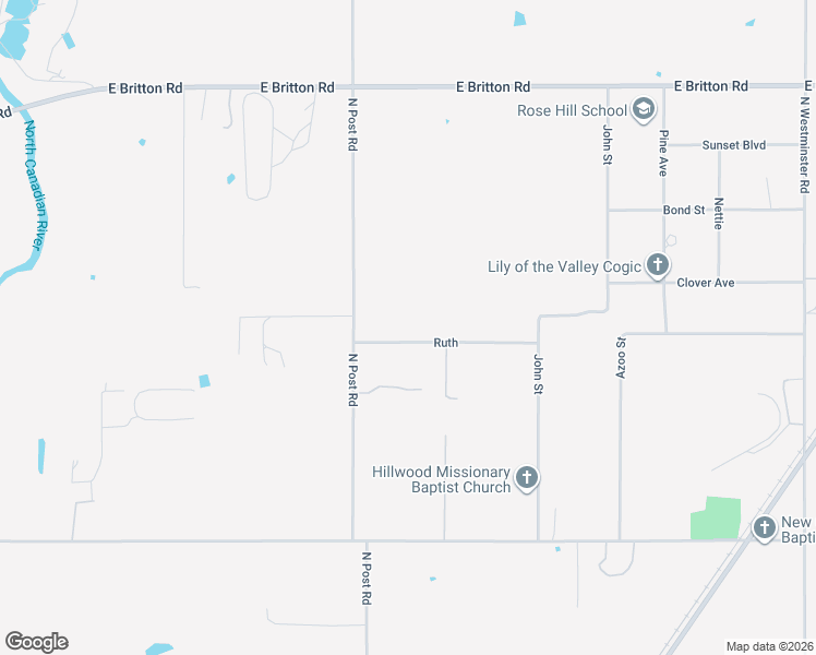 map of restaurants, bars, coffee shops, grocery stores, and more near 10101 Ruth in Spencer