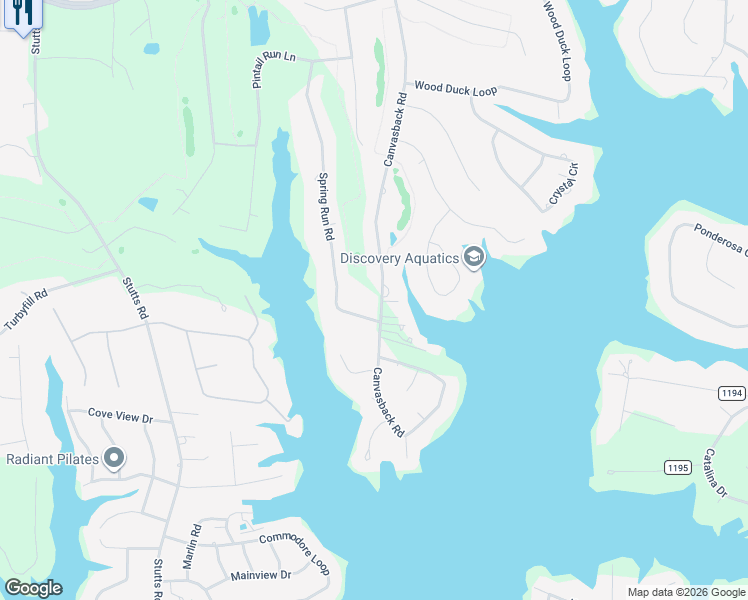 map of restaurants, bars, coffee shops, grocery stores, and more near 272 Spring Run Road in Mooresville