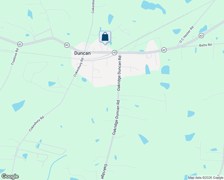 map of restaurants, bars, coffee shops, grocery stores, and more near 1695 Oakridge Duncan Road in Fuquay-Varina