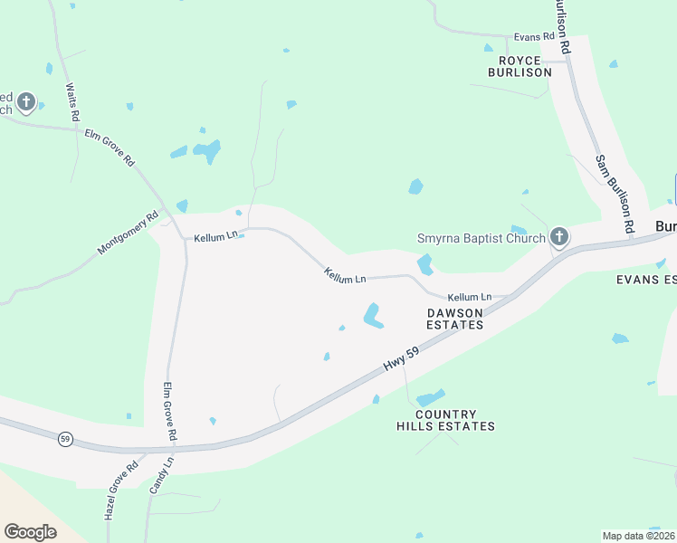 map of restaurants, bars, coffee shops, grocery stores, and more near 492 Kellum Lane in Burlison