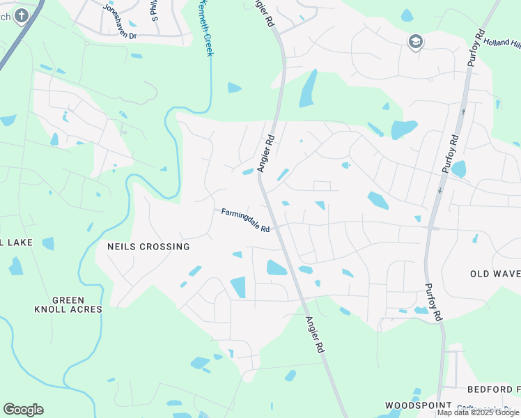 map of restaurants, bars, coffee shops, grocery stores, and more near 104 Rocktree Court in Fuquay-Varina
