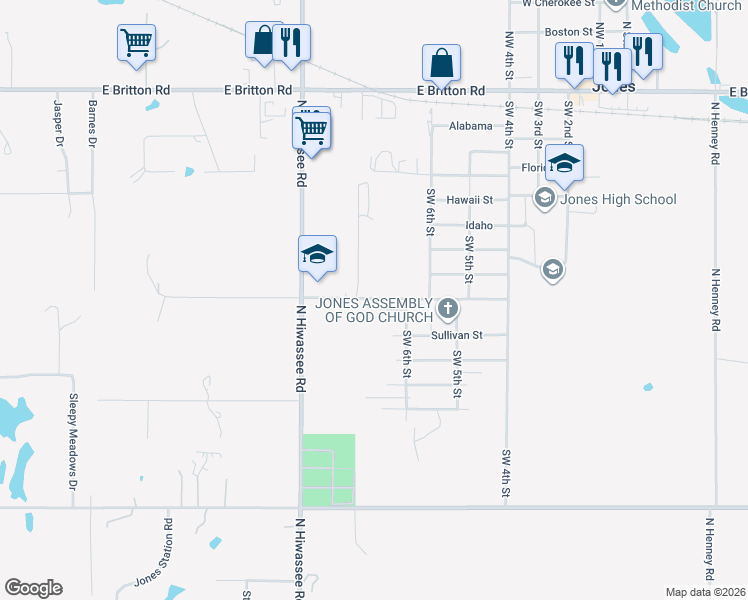 map of restaurants, bars, coffee shops, grocery stores, and more near 618 Montana in Jones